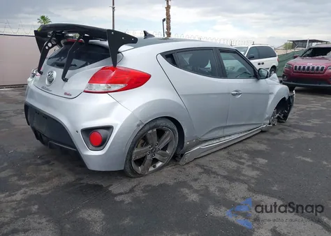 2013 Hyundai Veloster Turbo W/Black из США, поврежденный, VIN KMHTC6AE3DU095729